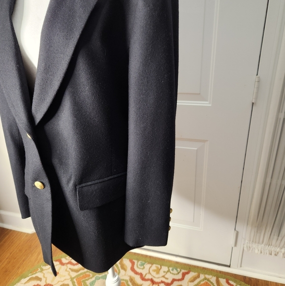 Women's Pendleton Classic 100% Virgin Wool Black Jacket Blazer Size 12 - Picture 3 of 6